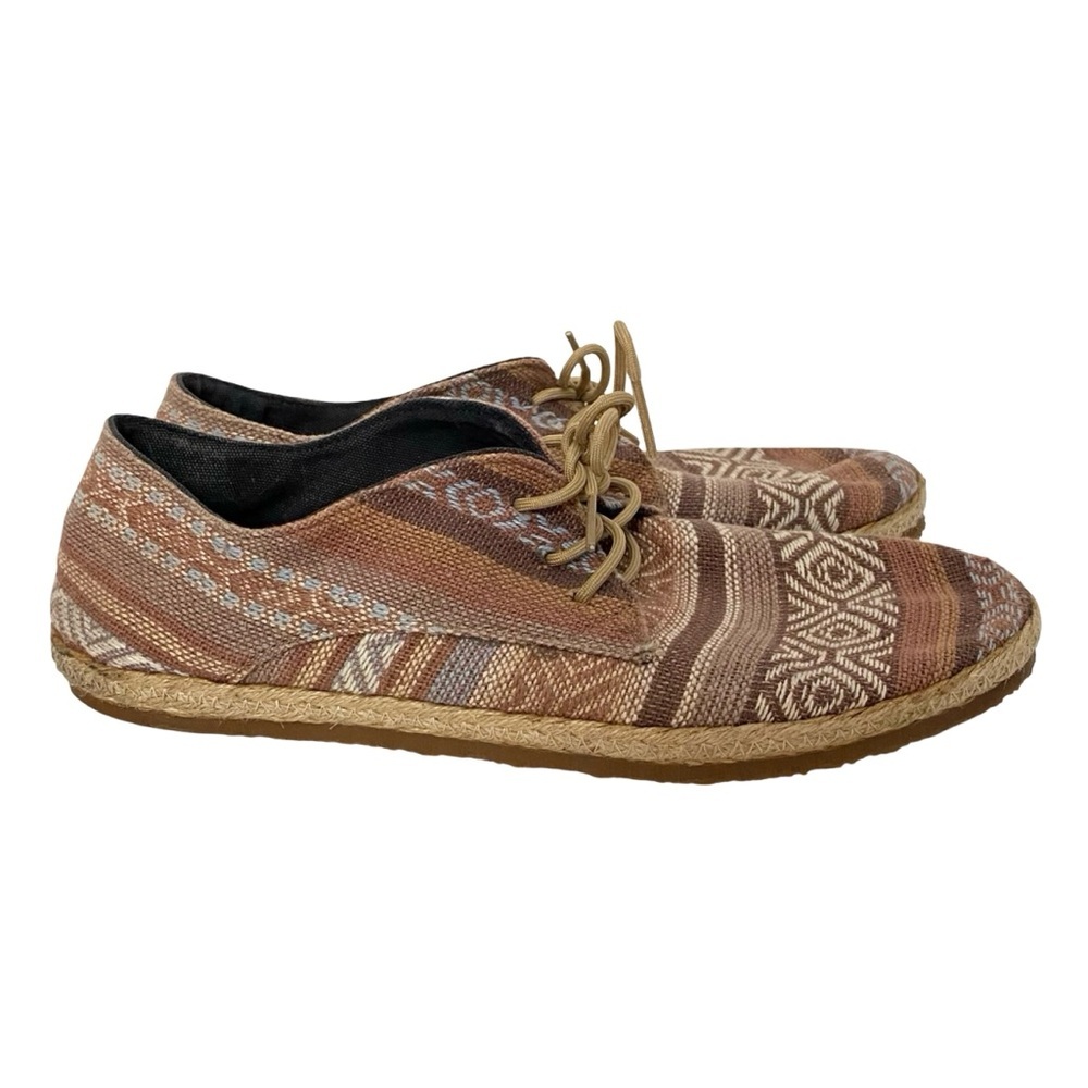 Patara Nomad Shoes Mens Size 9 Geometric Multicolor Tan Peach Beige Lace Up